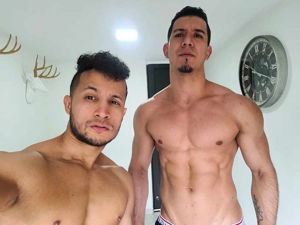 Paul Polo and Polo Paul shirtless during live gay cams stream